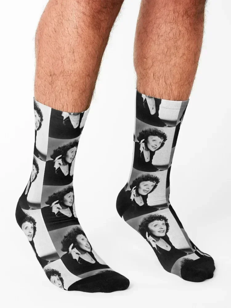 Edith Piaf Socks short funny gift christmas gifts funny sock Woman Socks Men's
