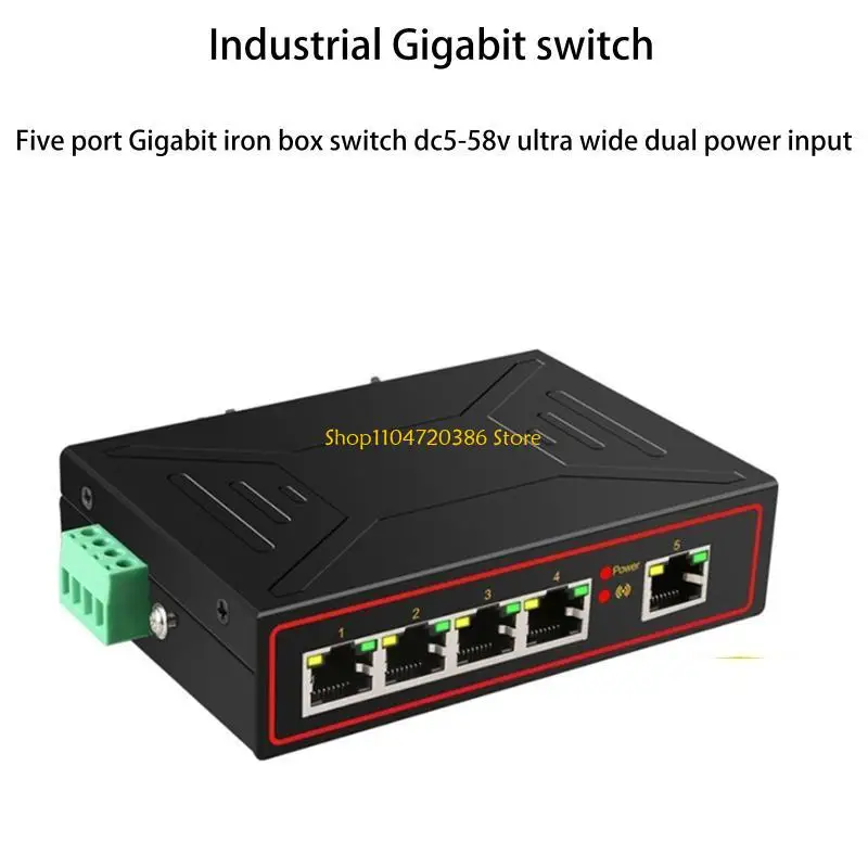 Switch Ethernet a 5 porte 1000 MBPS LAN RJ45 WLAN Hub Desktop Switcher PC