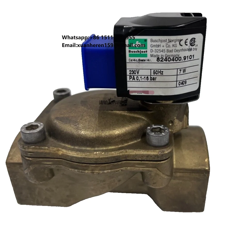 

Imi Buschjost 8240400.9101 2/2 Nc Solenoid G1" 230v Ac 16 Bar New Original Ready Stock Industrial Automation Pac Dedicated Plc