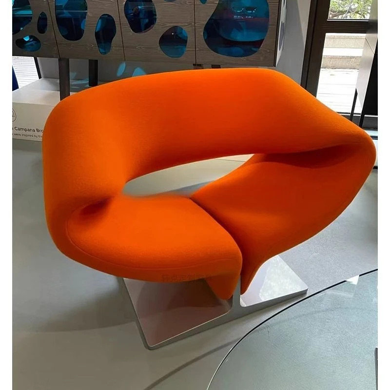 Leisure chair, creative streamer sofa chair, small apartment living room, single chair