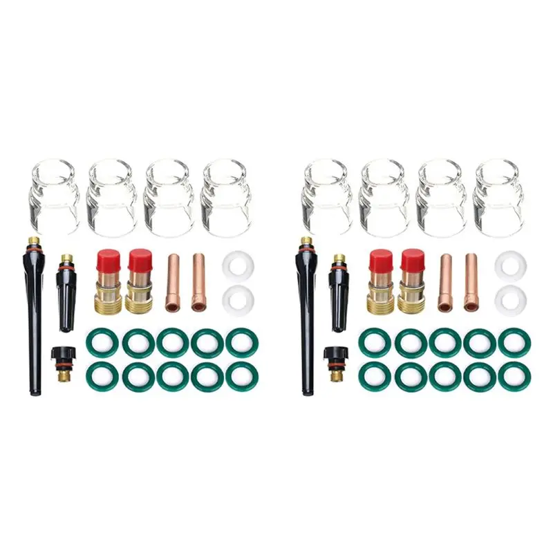 aef4-46pcs-tig-stubby-gas-lens-17gl332-3-32inch-12-cup-tig-gas-lens-alumina-nozzle-for-db-sr-wp-17-18-tig-welding-torch