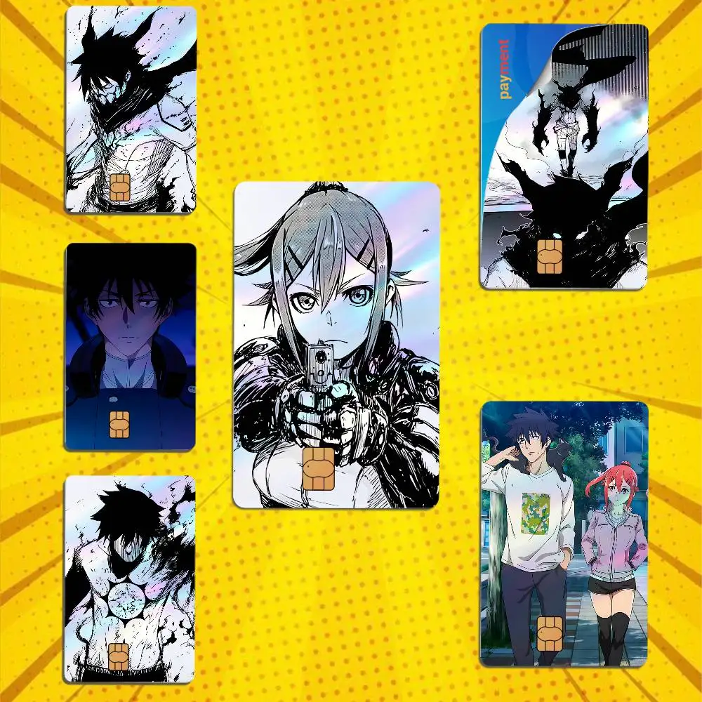Ninja Agatsuma Jiro Black Torch High Quality Anime Laser PVC Sticker Film Skin Cover For Metro Debit Credit Card  Access Card