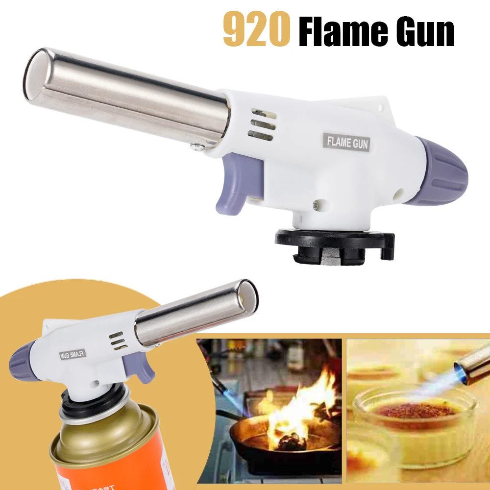 Imagem -06 - Soldagem Gás Queimador Flame Gun Gun Flame Gás Tocha Blowtorch Cozinhar Solda ao ar Livre Butano Autoignition Gás-burner Isqueiro Aquecimento