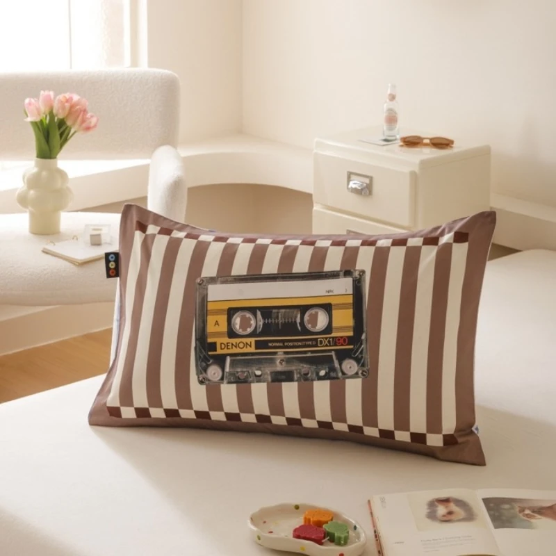 

2025 New Ins Cotton 40s Pure Cotton 13372 Large Version Digital Printing Pillowcase Single Product Pillowcase Single Piece