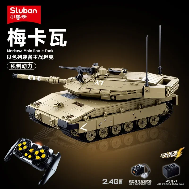 Military Remote Control 2.4G Remote Control Tank T14 ARMATA MK4 Building Blocks WW2 Technical RC Tank Tiger MBT Toys Children