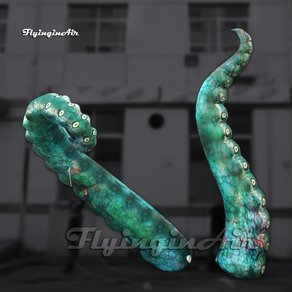 Simulated Inflatable Squid Tentacle Model Air Blow Up Octopus Arm Balloon With Suckers For Carnival Stage Decoration