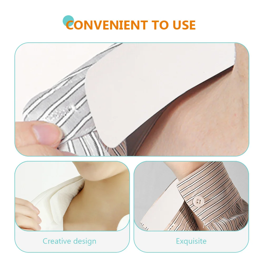 

100Pcs Sweat Pads Non-Woven Fabric Hat Sweat Absorption Stickers Lightweight Breathable Caps Sweatproof Liners Summer Use