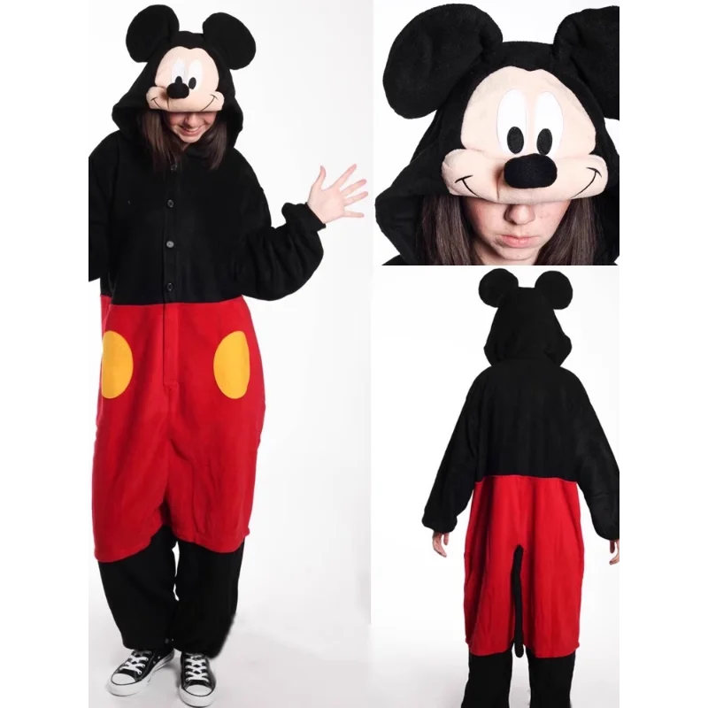 Double Eleven Disney Winnie the Pooh Pajamas Tigger Stitch Mickey Mouse Cartoon One-Piece Pajamas Men's/Women's Halloween Set