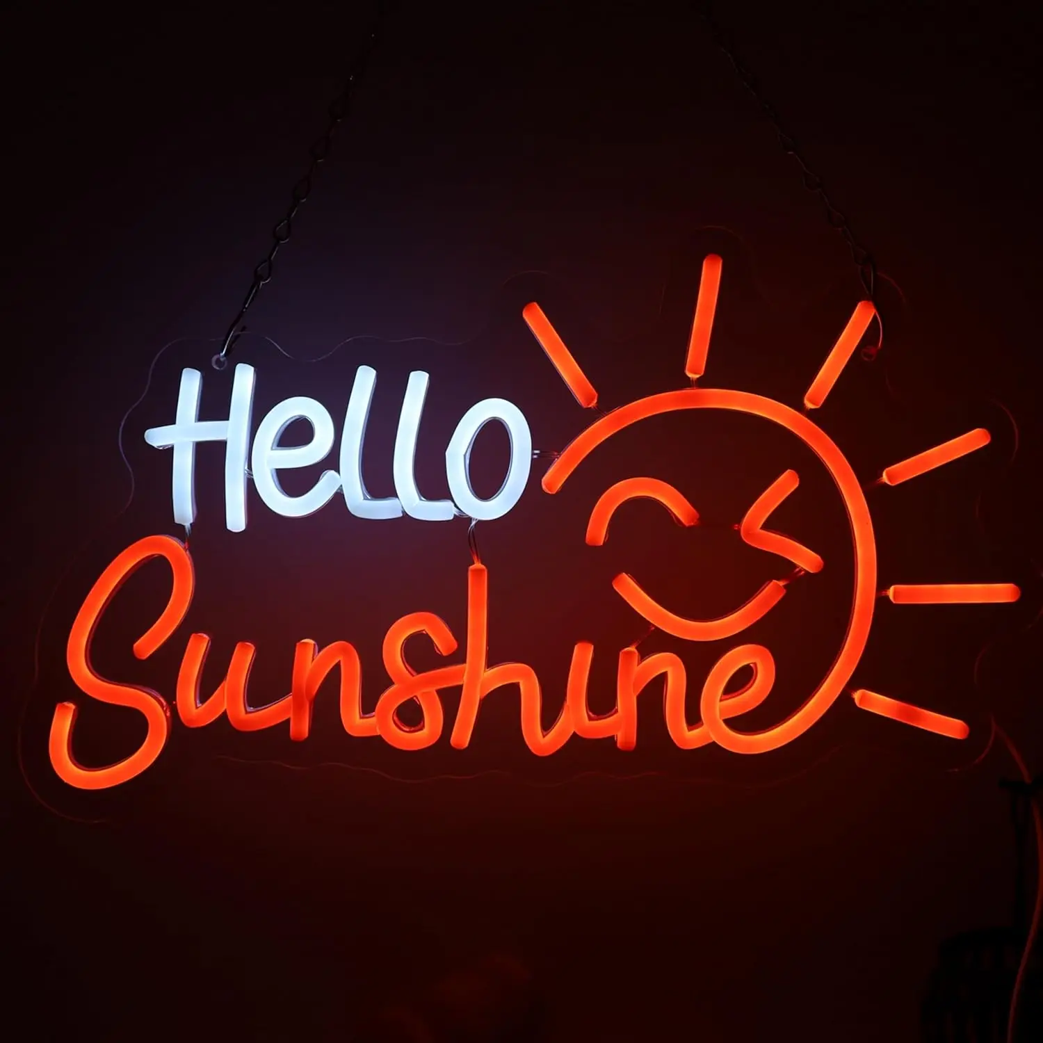 

Неоновая вывеска «Hello Sunshine» с регулируемой яркостью, неоновые огни для игровой комнаты, спальни, отеля, офиса, декора детской комнаты, эстетика, подарки на день рождения