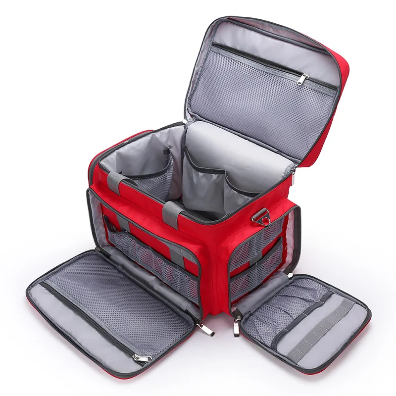 Camping Medical Bag Outdoor Emergency Rescue Large-Capacity Bag Empty Waterproof Reflective Oxford Multi-Pocket Travel Bag