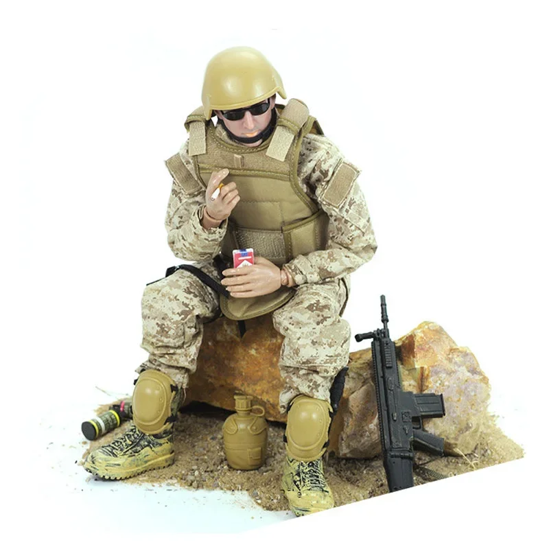 Figurka żołnierza sił specjalnych w skali 1/6 z brońą i sprzętem 30 cm Figurka wojskowa Model Zabawki wojskowe dla chłopców Prezent