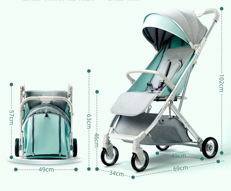 Factory supply aluminum baby travel portable lightweight strollers walkers carriers pushchair 3 in 1