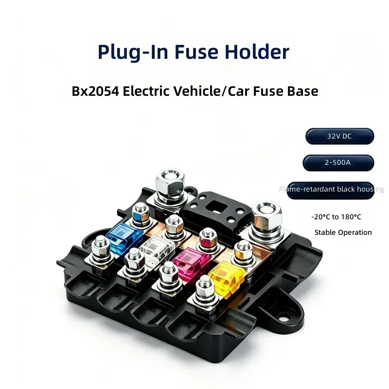 for Bolted 5-way Car Fuse Box BX2054 One-in-four-out RV Modified Forklift Bus Protection Box