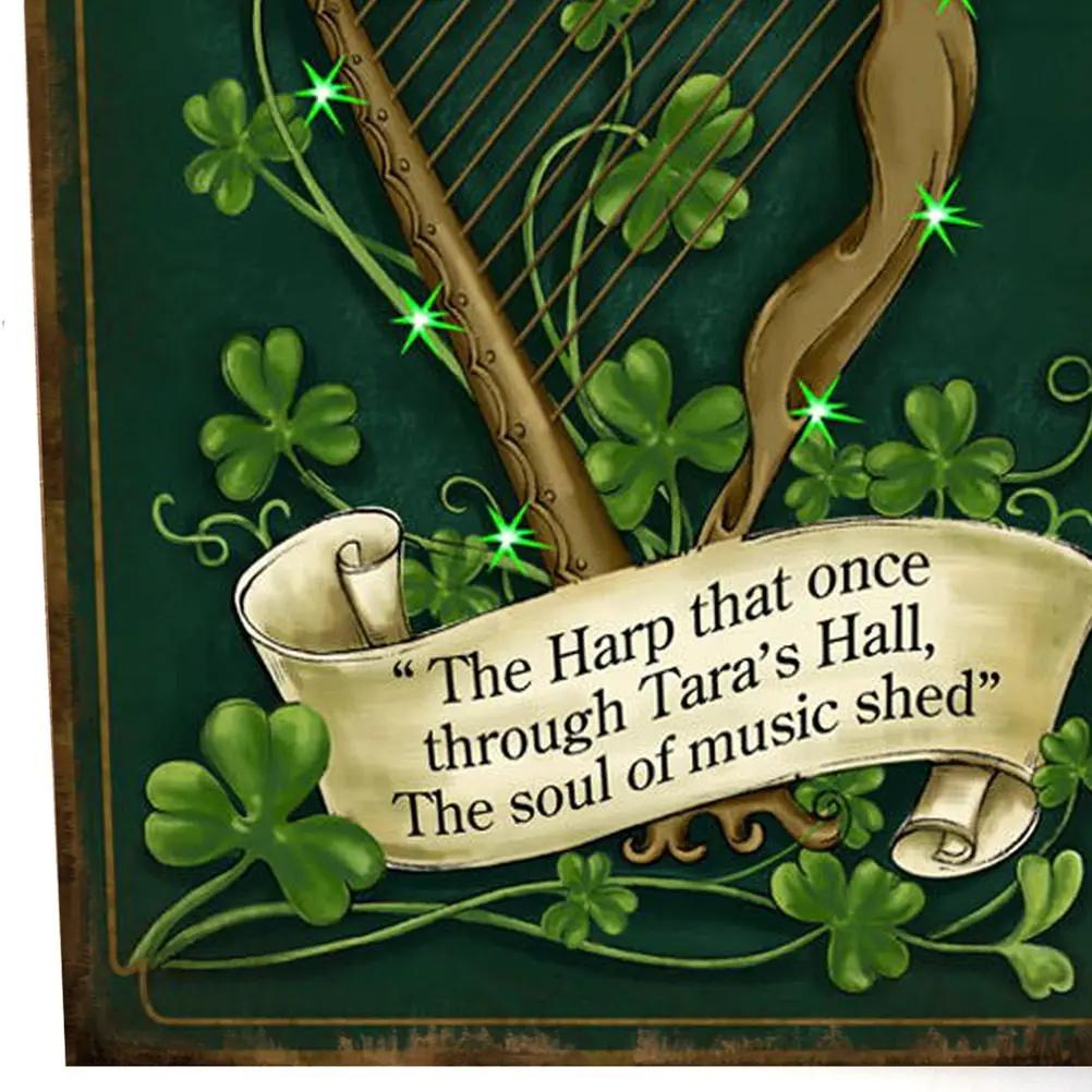 Decoración Colgante de Madera con Cuerda de Cáñamo, Palabra en Inglés, Bambú, para el Día de San Patricio, Oficina, Dormitorio, Sala de Estar, Fiesta, Tienda, Accesorio para Fotos