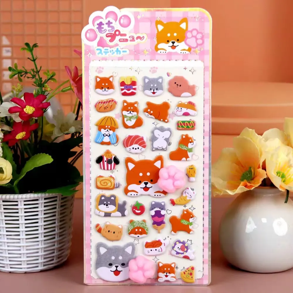 

Мягкие объемные 3D-наклейки Kawaii Animals в виде счастливых попок, снимающие стресс, для декора чехлов на телефон (DIY)