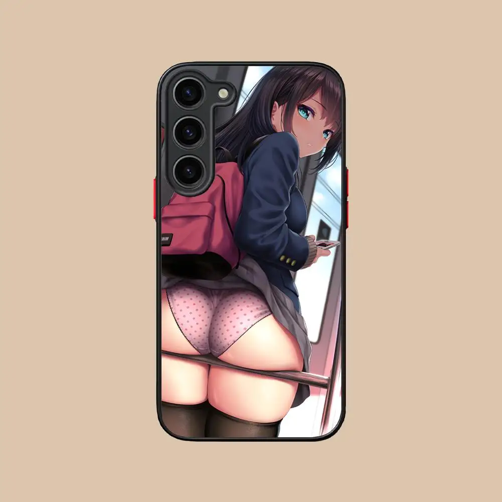 أنيمي Waifu هنتاي قضية الهاتف المحمول لسامسونج غالاكسي S25 S24 S23 S22 S21 زائد FE الترا اللون سيليكون واقية فاخرة