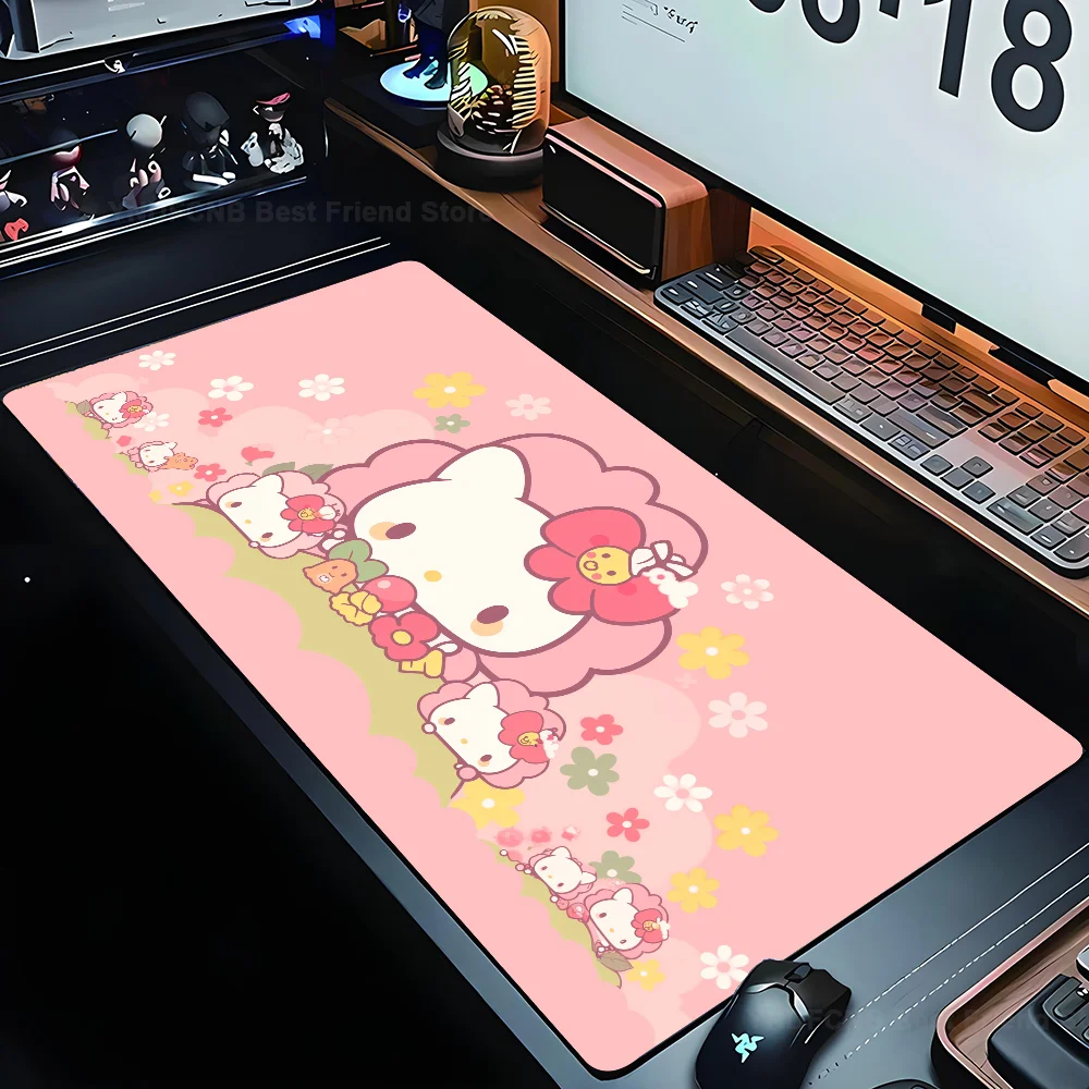 MINSIO Kawaii H-Hello K-kitty Mouse Mat Desk Mat With Pad Gaming Accessories Prime Gaming XXL Keyboard Pad