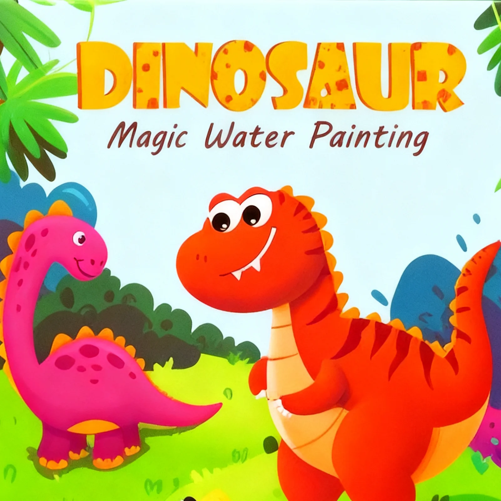 Beginner Watercolor Book Dinosaur Practice Drawing Paper Water Paint Book For Boy Girl Student Toddler Artist Beginner Youth