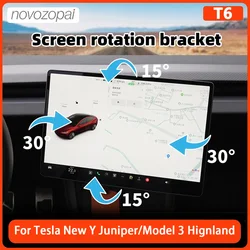 Novozopai T6 For Tesla New Model Y Juniper/Model 3 Highland 4-Direction Swivel Mount Kit Rotation Bracket GPS Navigation Holder