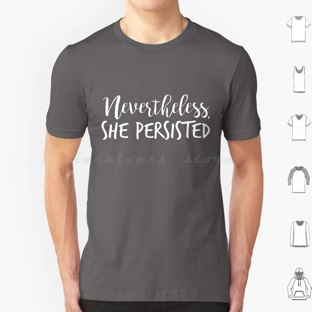 T-shirt en coton 6XL pour femme, motif « Elle persista », Elizabeth Warren, Coretta King, féministe, droits des femmes, vies noires