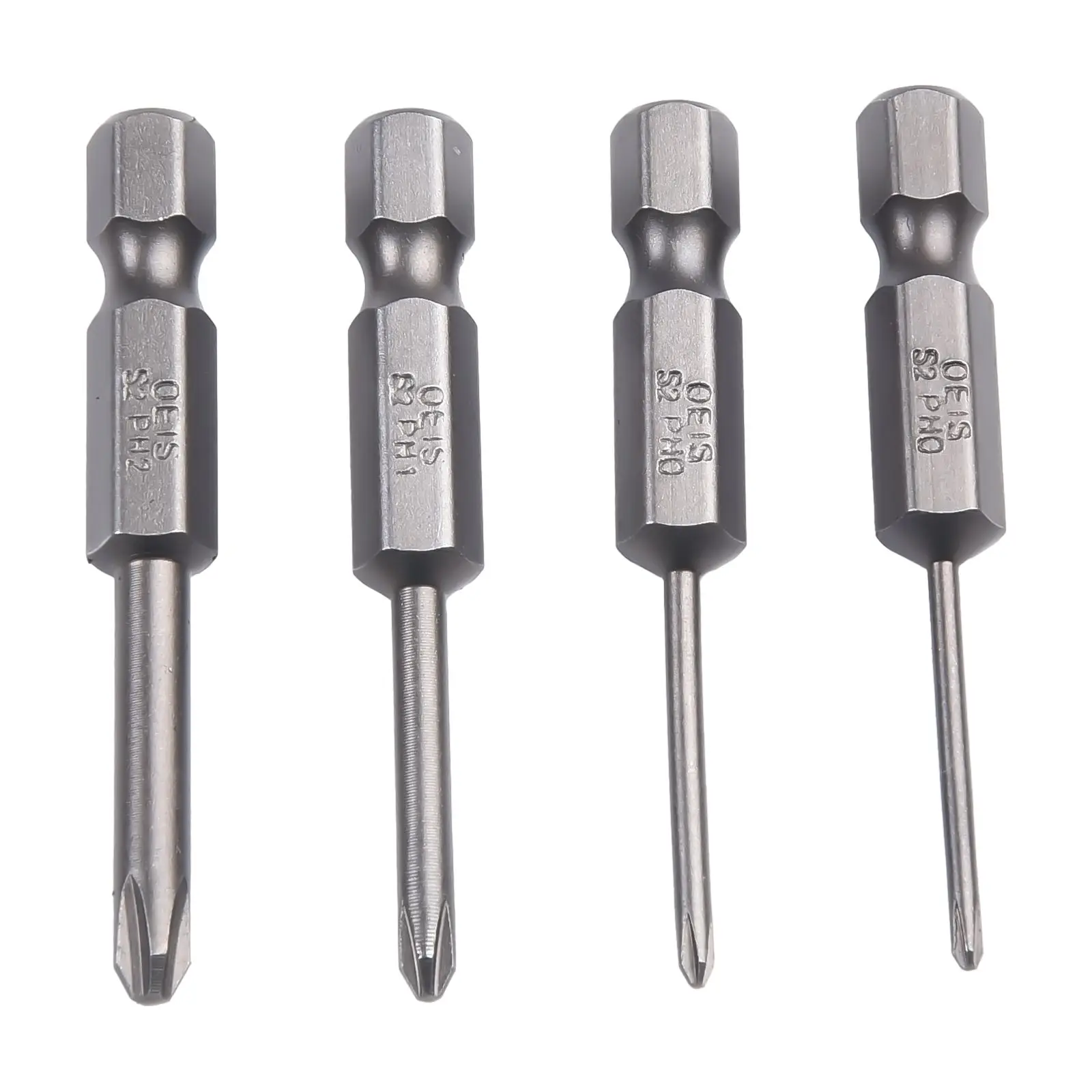 

4PCS PH00 PH0 PH1 PH2 Cross Screwdriver Bits 1/4Inch Hex Shank Magnetic Cross Screw Head Drill Set