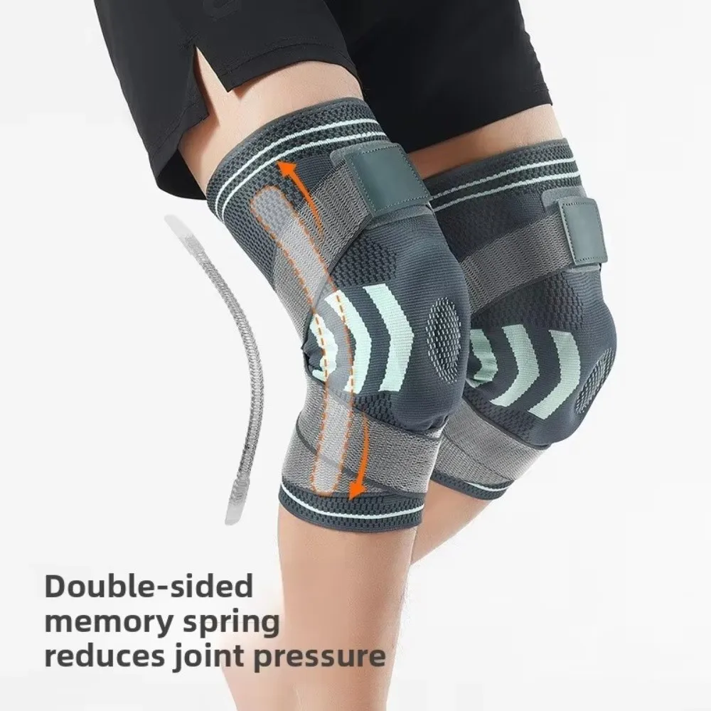 

Silicone Knee Pads Sports Knee Pads Spring Support Non-Slip Silicone Knee Pads Adjustable Straps Lightweight Basketball Straps