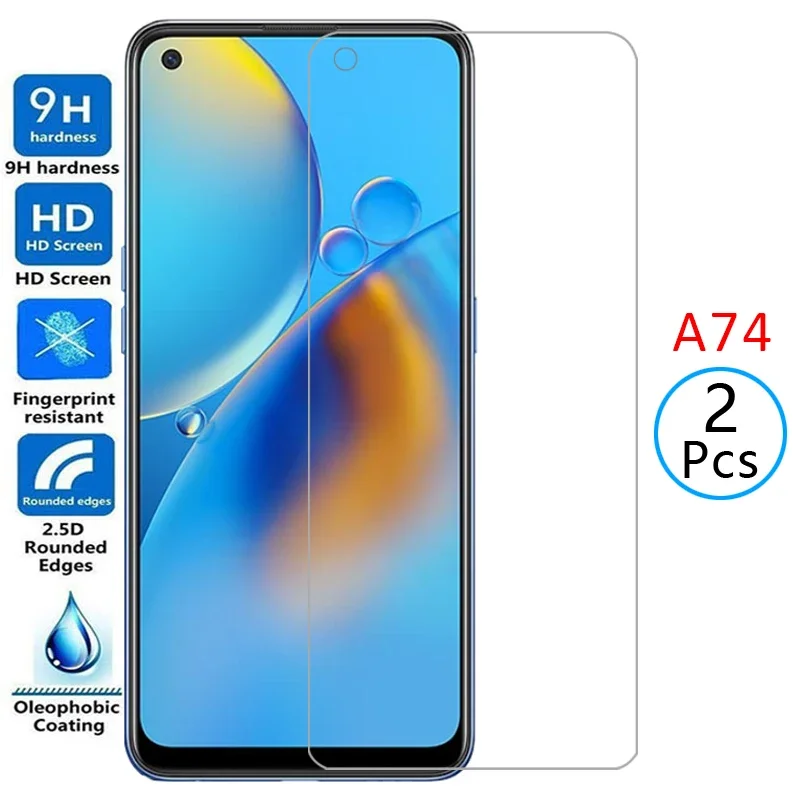زجاج واقي لهاتف oppo a74 واقي للشاشة زجاج مقسى على Opp a 74 74a 5g oppoa74 opoa74 6.43 ملحقات طبقة أمان