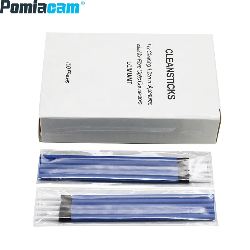 

Fibre Optic LC MU MT connectors Fiber Optic Connector Cleaning Swab/stick For Cleaning 1.25mm Apertures Anti-Static Resin