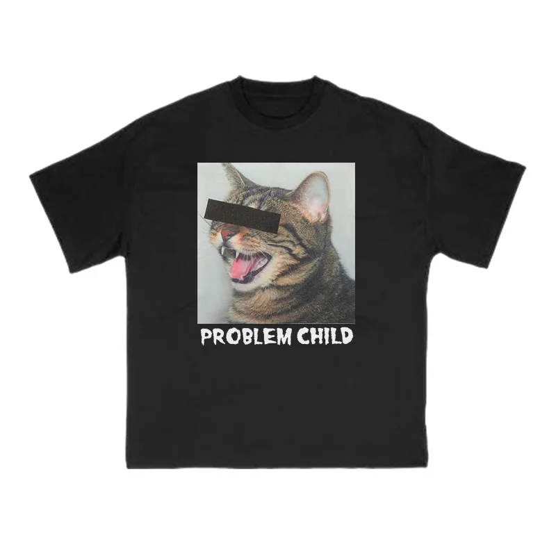 

Problem Children Graphic Printing Summer Autumn Winter Cotton Men's and Women's T-Shirts Short Sleeves Luxury Outdoor Sports