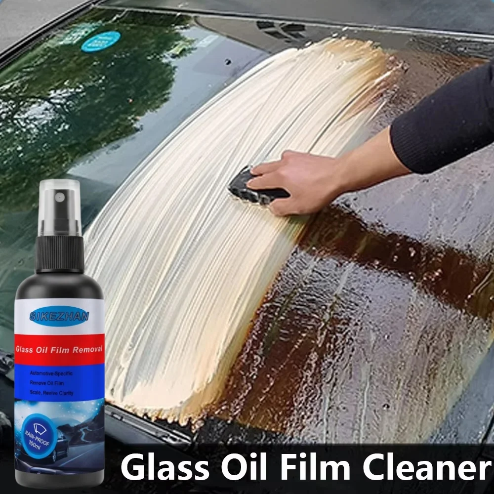 

SIKEZHAN Car Windshield Glass Oil Film Remover Auto Window Cleaner Rainproof Coating Clear Vision Revive Clarity Spray 100ml