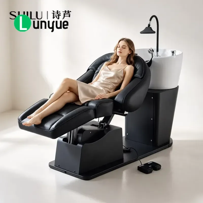 Electric Shampoo Bed with Lift Function for Hair Washing Area Professional Beauty Furniture Comfortable Durable Design