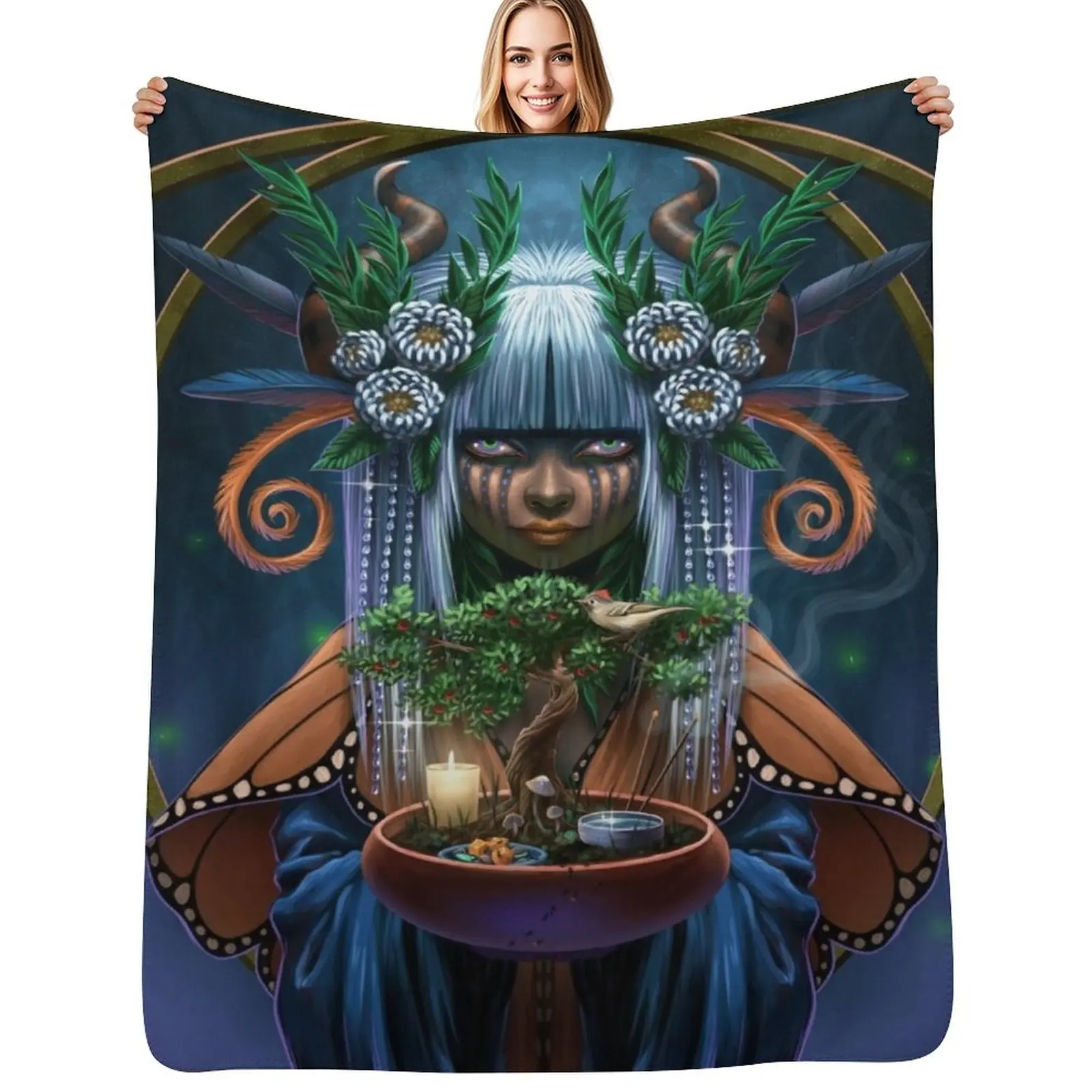 

Sacred Things Throw Blanket Luxury Designer heavy to sleep Heavy Thermal Blankets