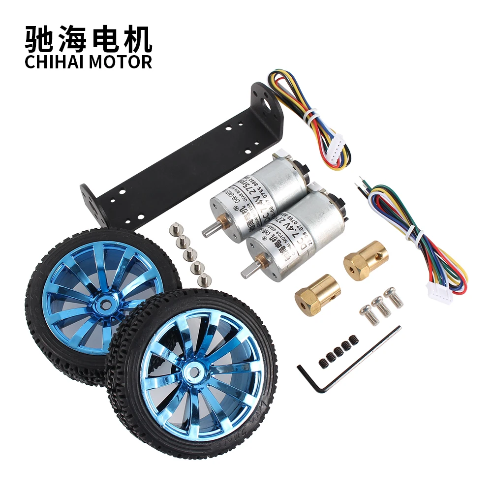 Two Wheels Balance Car Chassis with 25mm DC Coding Motor Kit