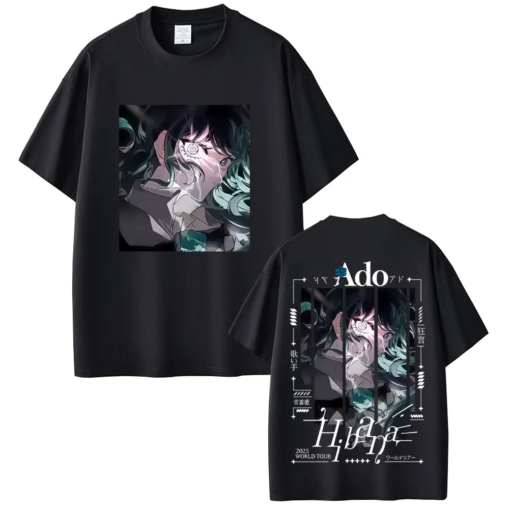 

Ado World Tour 2025 Hibana T-shirts Men Women Clothing Fashion Japanese Style Streetwear Unisex Casual Cartoon Manga T Shirts