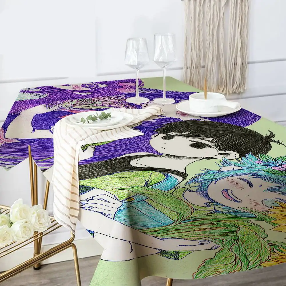 Pixel Art Omori Sunny Washable TableCloth For Wedding Party Dining Banquet Decoration Luxuriou Table Table Protector Cloth