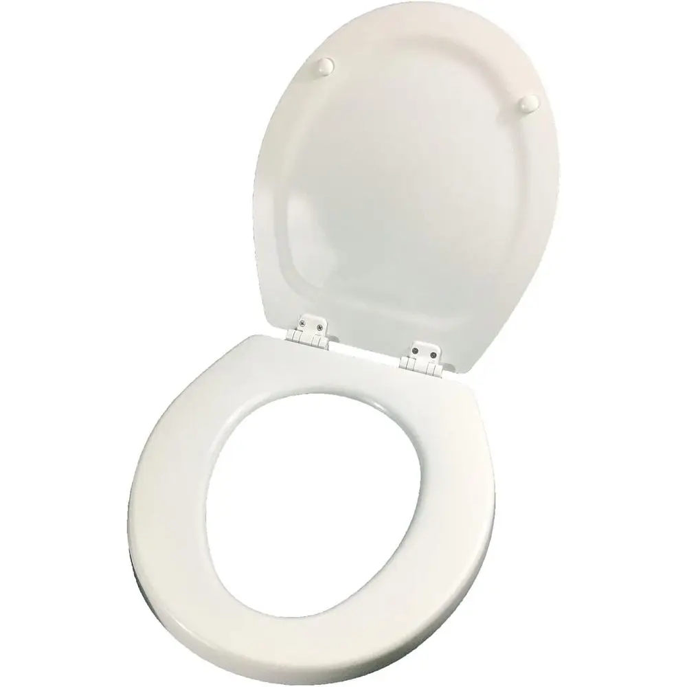 

White Toilet Seat Cover and Lid Set