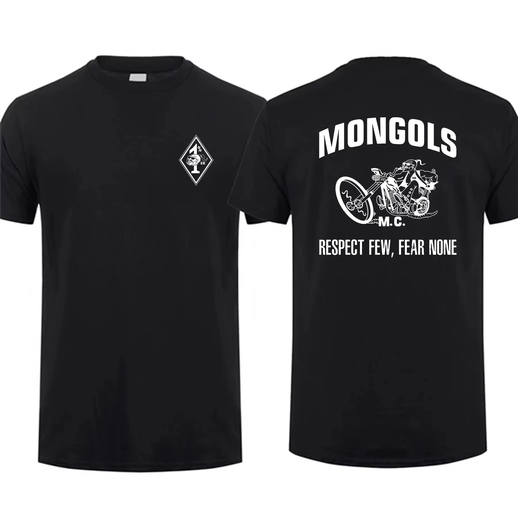 Amazing Tees Male T Shirt Casual Oversized Essential Mongols Logo Motorcycle Union T-shirt Men T-shirts Graphic Streetwear S-3XL