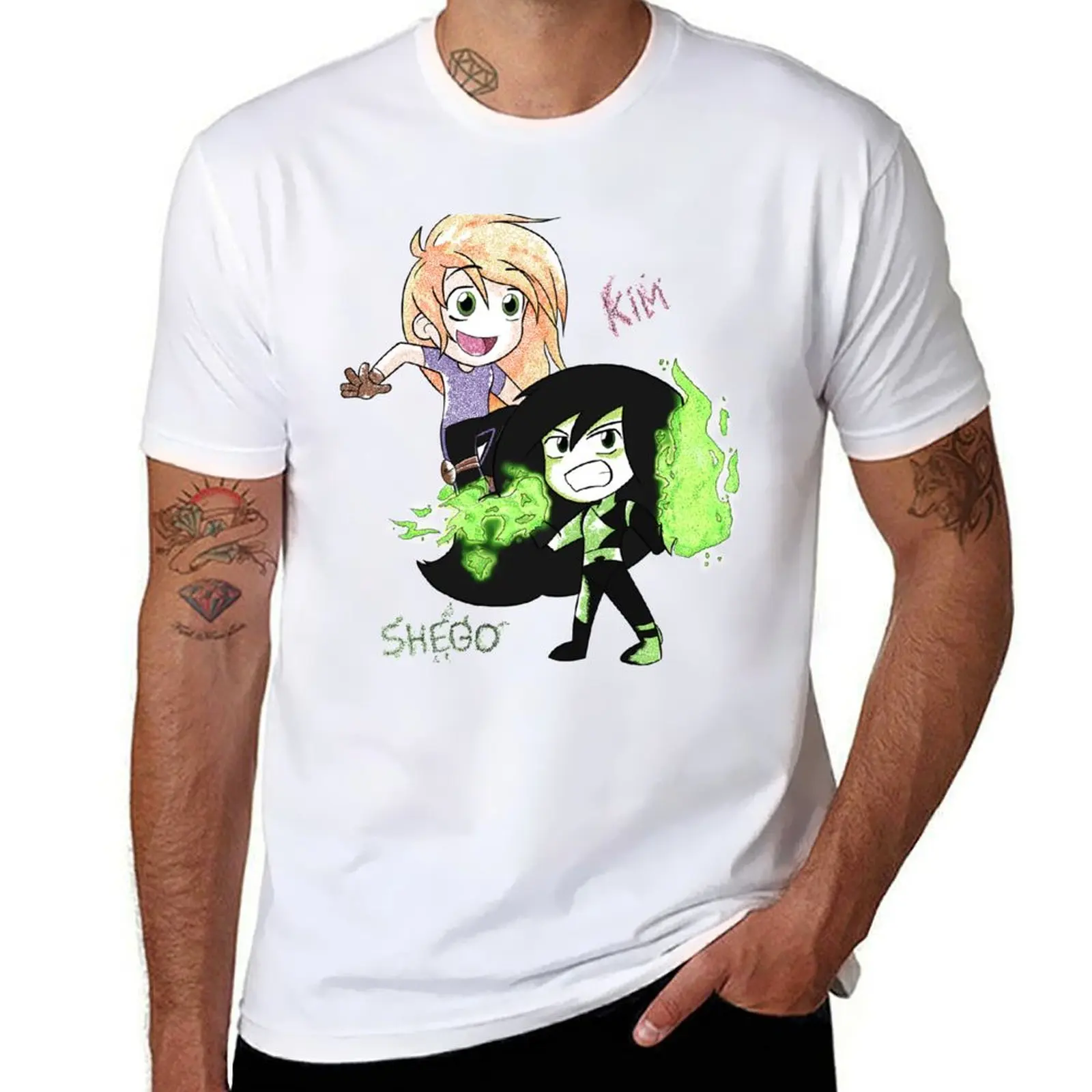 

Kim Possible and Shego T-Shirt anime summer shirt mens clothes