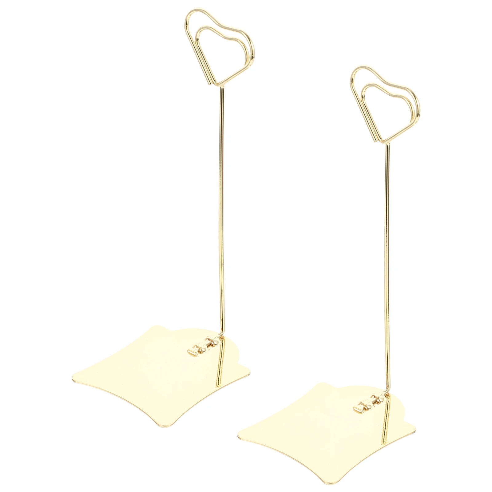 

2pcs Shape Meal Memo Holder Card Clip for Wedding Party Photo Memo Paper Clip Table Number Wedding Supplies Holder