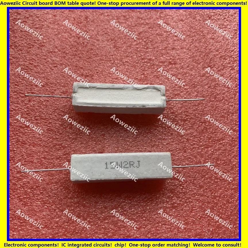 

10Pcs 15W2RJ 15W2ΩJ RX27 Horizontal cement resistor 15W 2 ohm 15W2R 2RJ 15W2ohm Ceramic Resistance precision 5% Power resistance