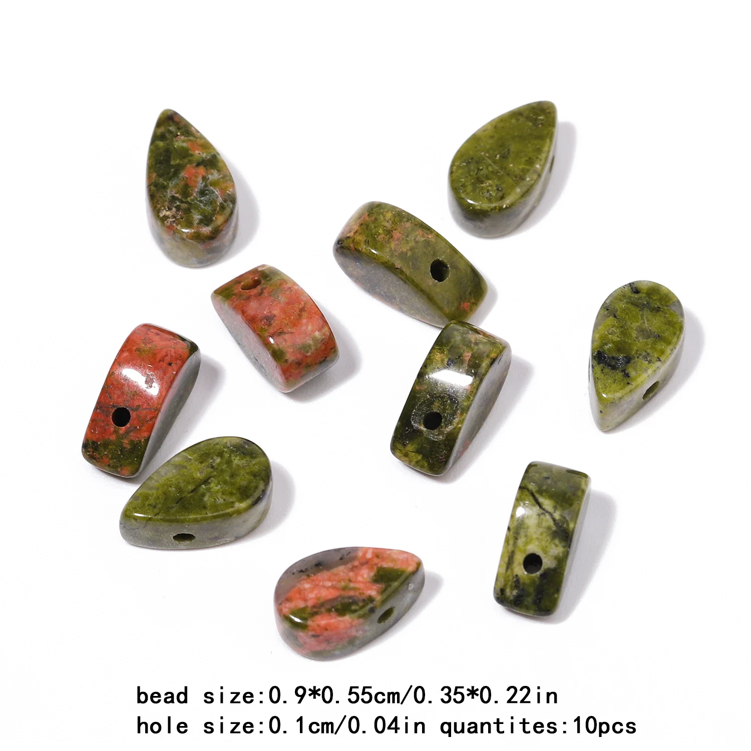 9x5.5mm Water Drop Shape Natural Unakite Beads For DIY Jewelry Making Hand Crafts Necklace Bracelet Charms Pendant Accessories