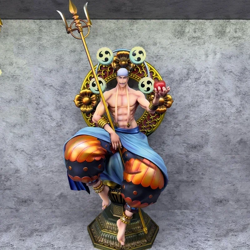 Anime Enel One Piece Action Figures Sitting POP MAX Enel Figurine Model 39cm PVC Collection Toys Desktop Decoration Doll Gifts