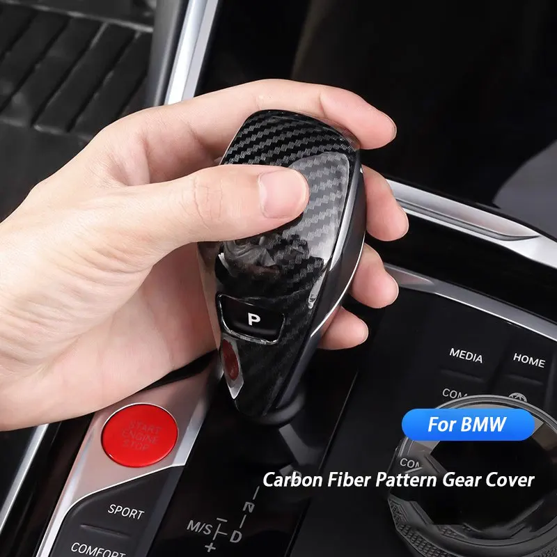 

Carbon Fiber Pattern Car Center Control Gear Cover For BMW 3 4 5 7 Series X1 X2 X3 X4 X5 G20 G30 G01 G02 G05 Interior Accessory