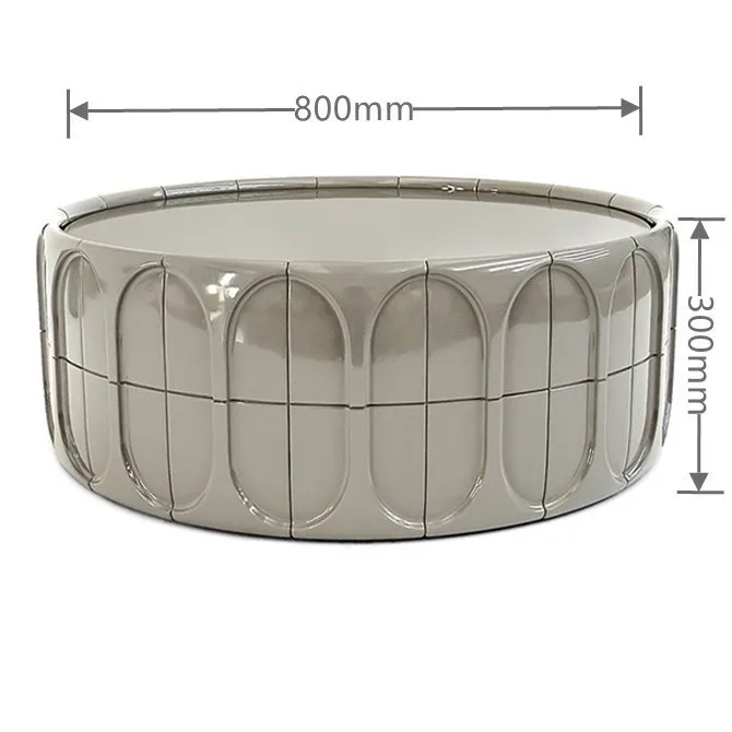 طاولة قهوة مستديرة فاخرة خفيفة إيطالية حديثة وبسيطة لغرفة المعيشة طاولة شاي حجرية فاخرة ومبتكرة #5