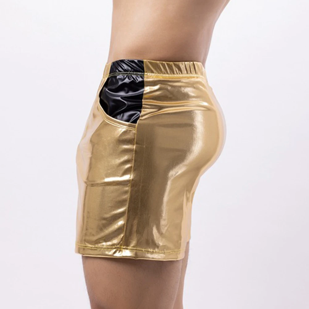 

Clubwear Set Men's Suits Vacation Holiday Daily Solid Color Leather Tank Patent Leather Regular Sexy Slight Stretch