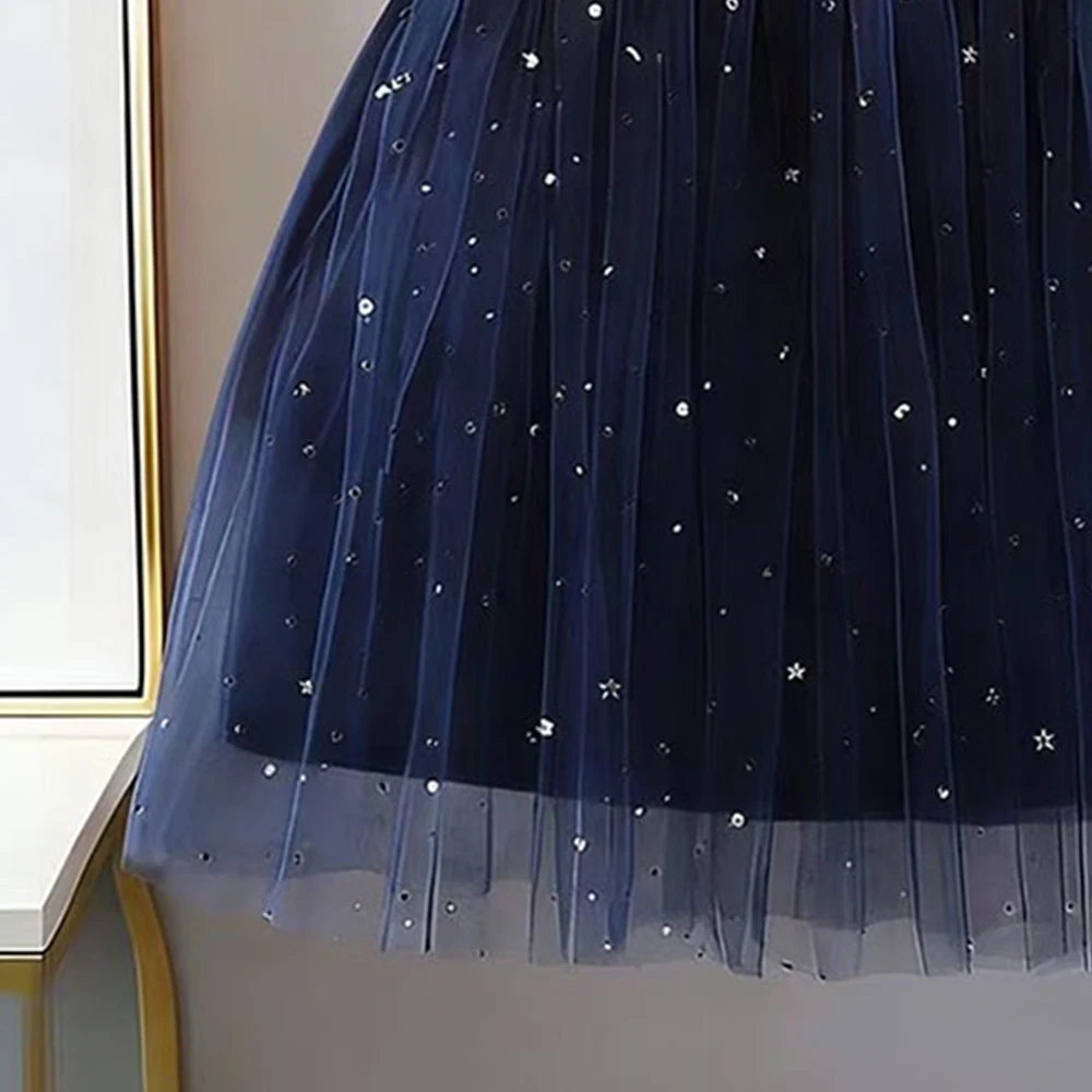 Neue Kinderkleidung, kurzärmeliges Kleid für Mädchen, Sommermode, Kinder-Prinzessinnenkleid für süße Babys, Geburtstagsparty-Kleidung – Detail 4