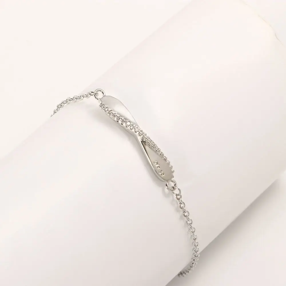 Jewelry Accessories Romantic Alloy Wave Forever Love Weaving Rope Mobius Ring Hand Rope Couples Bracelets Friend Bracelet