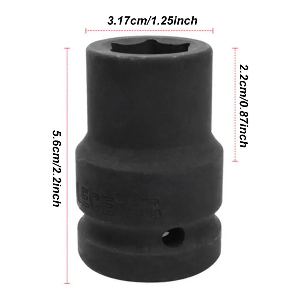 18mm Metric Long Impact Socket Sturdy Metal 6 Point Single Hex Socket for Car Mechanic Tools