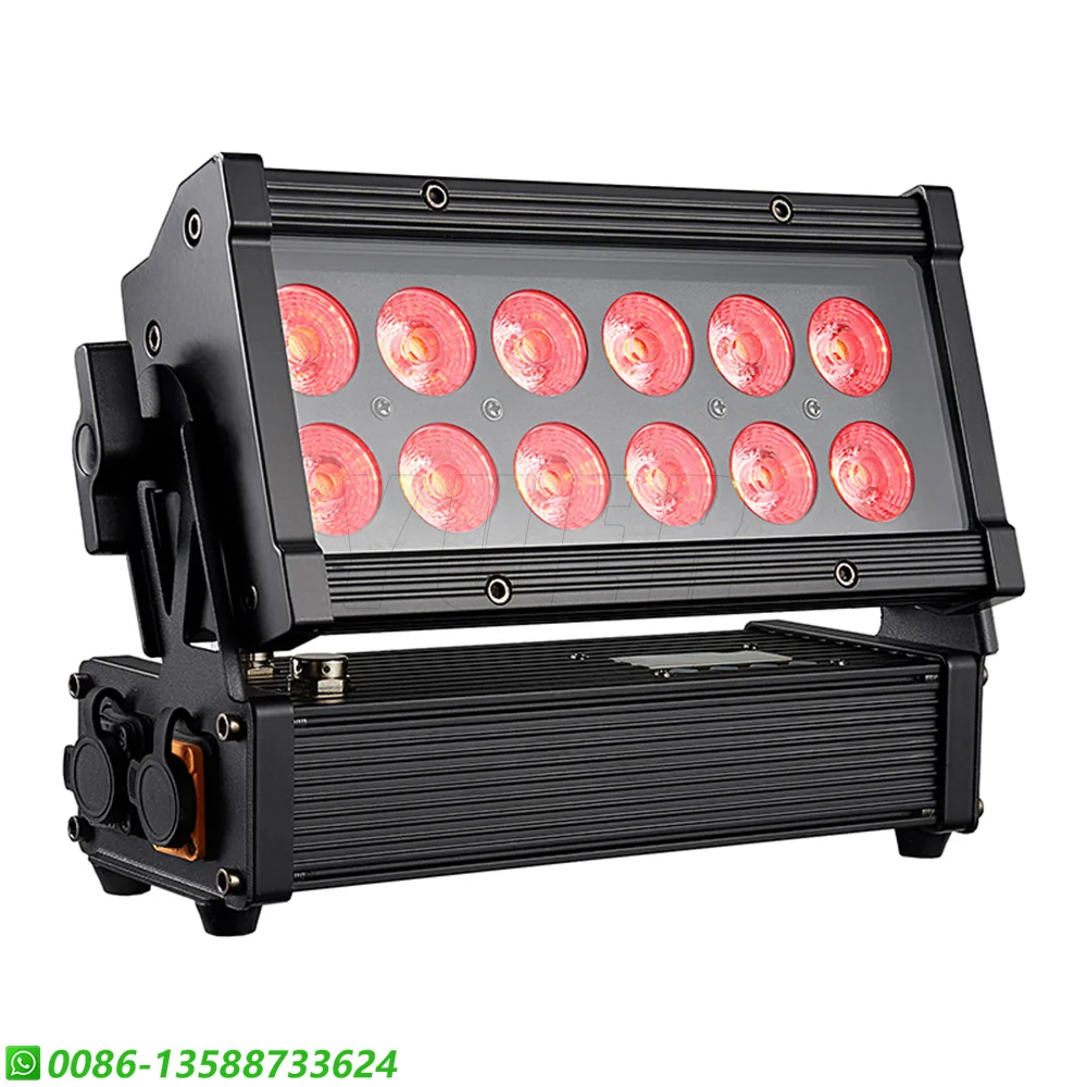 Imagem -02 - Led uv Lavagem Projetor para Iluminação de Palco Controle Dmx Impermeável Ip65 dj Disco ao ar Livre Parque Lavagem Decoração Lâmpada 12x10w Rgbwa