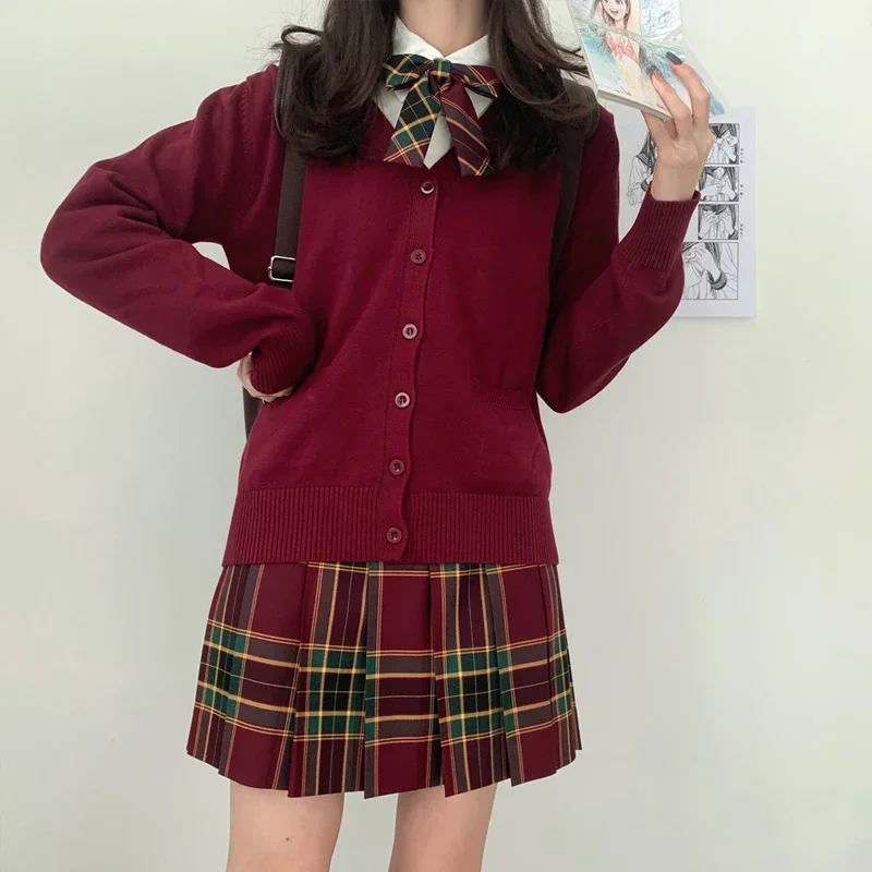 Uniforme scolaire d'étudiant de style japonais Lolita pour filles, pull à manches longues pour femmes, cardigans JK, manteau pull mignon pour femmes